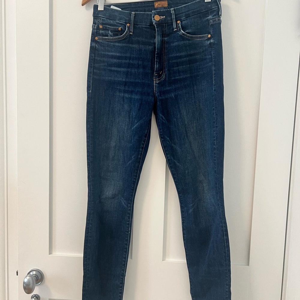 MOTHER High Waisted Looker jeans dark wash size 29